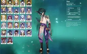 CONTA AR55 - 6 CHARS 5* - 7500 GEMAS - YELAN, ITTO, XIAO