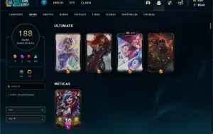 conta lol gold 188 skins