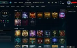 CONTA LEVEL 96 - PLATINA IV - 135 CAMPEÕES - 112 SKINS E +