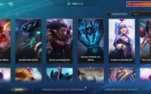 Conta ex monarca com 100 skins.