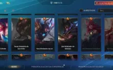 Conta ex monarca com 100 skins.