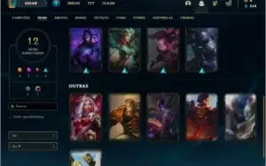 Conta prata 4 com 12 skins e 36 champs