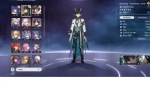 Conta honkai star rail lv62 com Dang hang lunae E2 e cone