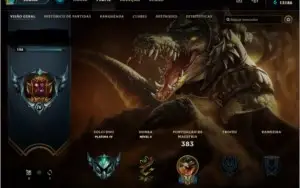 Conta LOL PLATINA