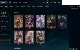 CONTA LOL 478 SKINS + CONTA NO VALORANT