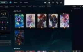 CONTA LOL 478 SKINS + CONTA NO VALORANT