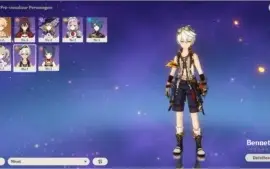 AR 7 bennet + xiangling + barbara +  Xingqiu