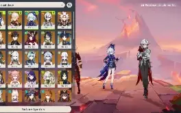 🟢  Arlecchino + Yelan + Chasca + Neuvi +  Raiden +++ 65X5✨