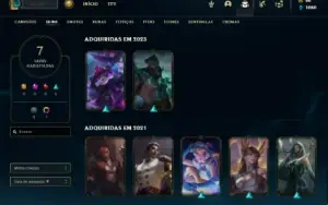Conta Unranked com 32 Champs e 7 Skins + 7 Cromas