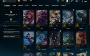 Conta Unranked com 32 Champs e 7 Skins + 7 Cromas