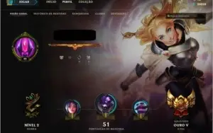 CONTA LEAGUE OF LEGENDS TEMPORADA 2 - ELO ATUAL: GOLD