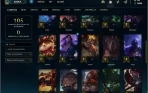 Conta bronze 2 com 16 skins e 36 champs