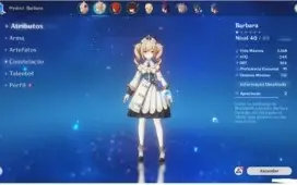 Conta Genshin impact Diluc, barbara C4, beidou [Rank 26]