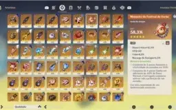 Conta Genshin AR 57 / 8 personagens 5* / 5 armas 5*