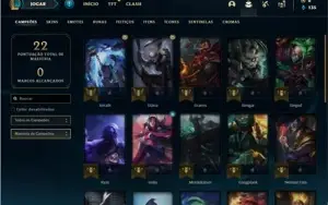 Conta ouro 4 com 27 Champs e 1 Skin
