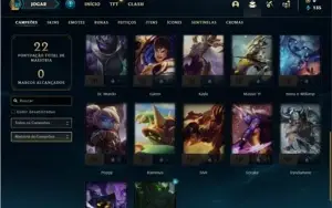 Conta ouro 4 com 27 Champs e 1 Skin