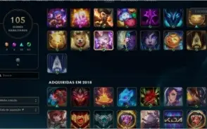 CONTA LOL LVL 200+ 105CHAMPS 42Skins SMURF