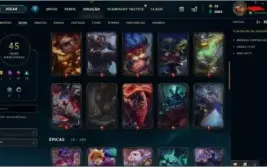Conta Diamante, Lvl 194, 45 Skins, 105 Champs, Mmr Bom...