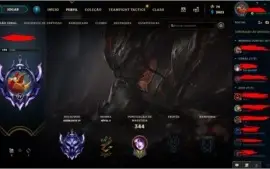 Conta Diamante, Lvl 194, 45 Skins, 105 Champs, Mmr Bom...