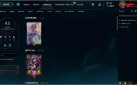 Conta Diamante, Lvl 194, 45 Skins, 105 Champs, Mmr Bom...