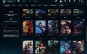 Conta ouro 2 com 31 Champs e 2 Skins + 14 Fragmentos de Skin