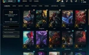 Conta ouro 2 com 31 Champs e 2 Skins + 14 Fragmentos de Skin