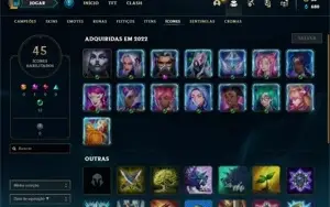 Conta ouro 4 com 26 Champs e 3 Skins + 2 Fragmentos