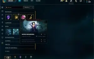 Conta ouro 4 com 26 Champs e 3 Skins + 2 Fragmentos