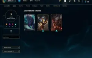 Conta ouro 4 com 26 Champs e 3 Skins + 2 Fragmentos