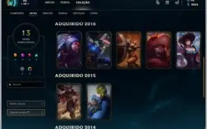 Contas LOL's