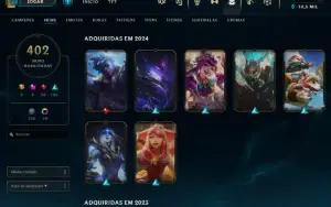 Vendo Conta de League Of Legends com 402 Skins