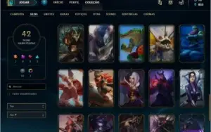 Conta League of Legenda Gold 1 - 122 Campeões / 42 Skins