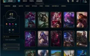 Conta League of Legenda Gold 1 - 122 Campeões / 42 Skins