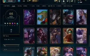 Unranked com 95 Champs e 46 Skins