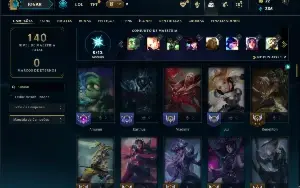 Unranked com 95 Champs e 46 Skins