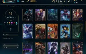Unranked com 95 Champs e 46 Skins