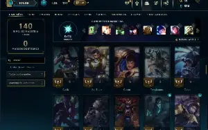 Unranked com 95 Champs e 46 Skins