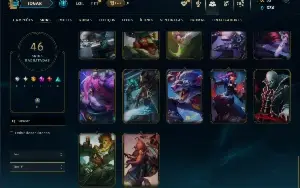 Unranked com 95 Champs e 46 Skins