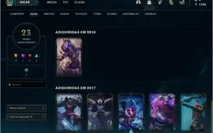 Conta Ouro IV com skin vitoriosa