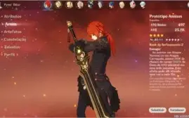 AR 41 DILUC Constelação 1 E Venti + todos os personagens 4*