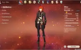 AR 41 DILUC Constelação 1 E Venti + todos os personagens 4*