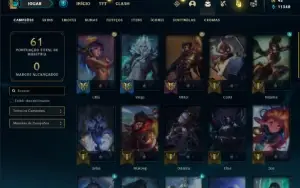 Conta prata 3 com 40 Champs e 20 Skins + 7 Fragmentos
