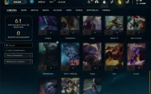 Conta prata 3 com 40 Champs e 20 Skins + 7 Fragmentos