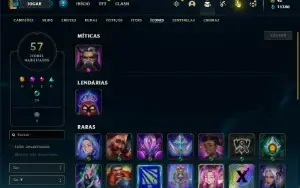 Conta prata 3 com 40 Champs e 20 Skins + 7 Fragmentos