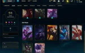 Conta prata 3 com 40 Champs e 20 Skins + 7 Fragmentos