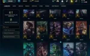 Conta prata 3 com 40 Champs e 20 Skins + 7 Fragmentos