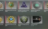 conta steam cs go 11 medalhas, 3343 horas de jogo, nível 60