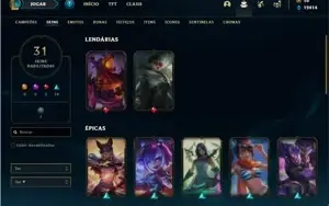 Conta bronze 1 com 66 Champs e 31 Skins