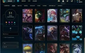 Conta bronze 1 com 66 Champs e 31 Skins