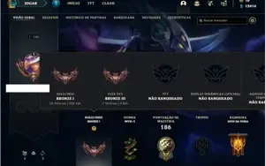 Conta bronze 1 com 66 Champs e 31 Skins